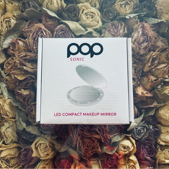 Pop Sonic LED Compact Makeup Mirror - Floral - Picture 2 of 5